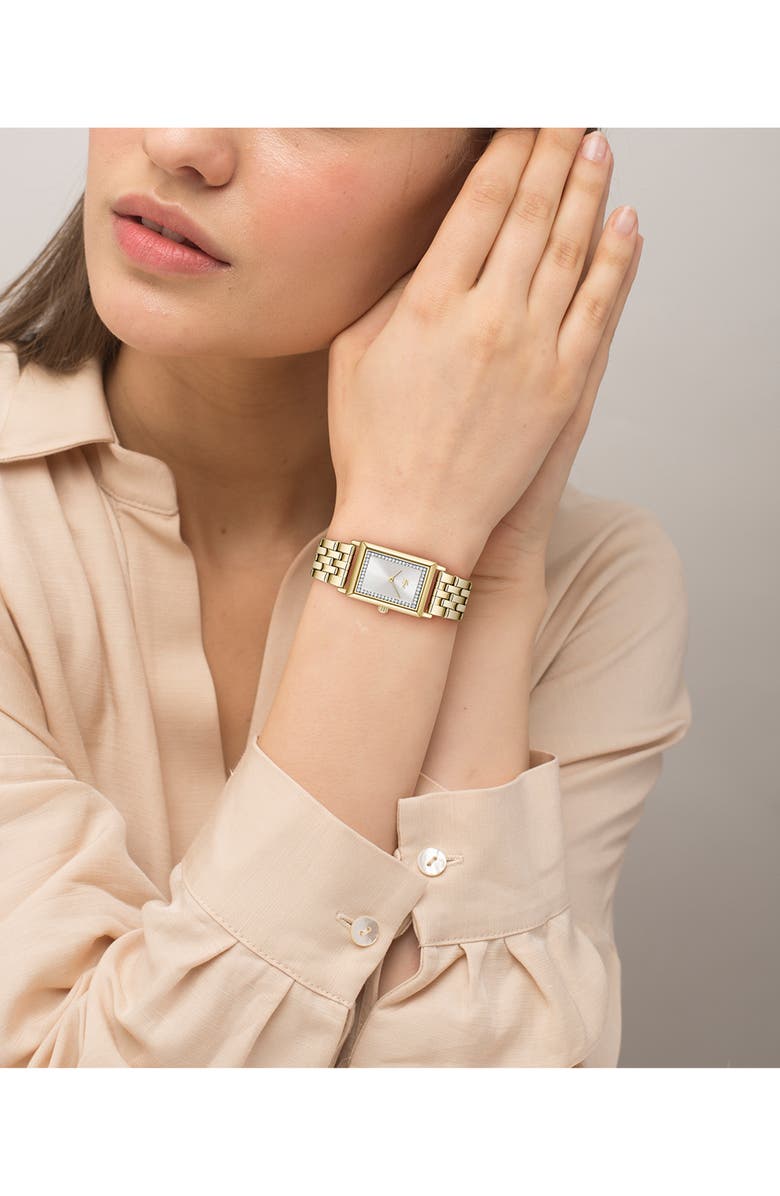 Lacoste Catherine Bracelet Watch, 28.3mm x 20.7mm, Alternate, color, Silver/ Gold