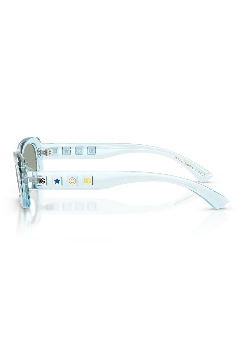 Kids' 46mm Rectangular Sunglasses, Alternate, color, AZURE / BLUE MIRROR WHITE