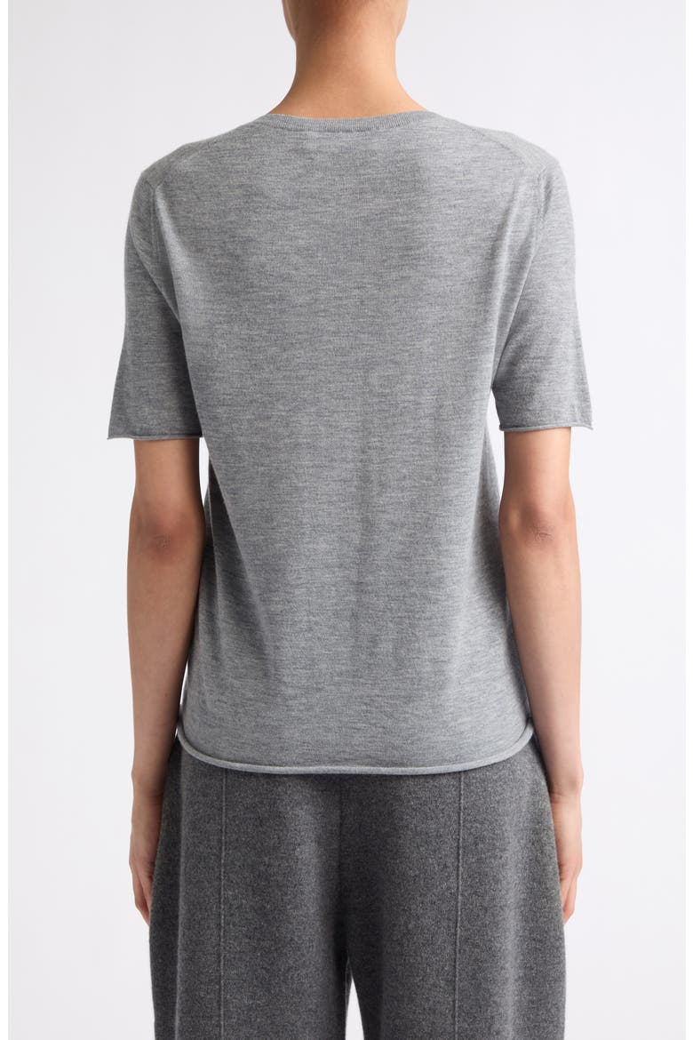 Ari Short Sleeve Cashmere Sweater, Alternate, color, DARK MIST