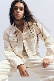 H&M Cropped Twill Jacket