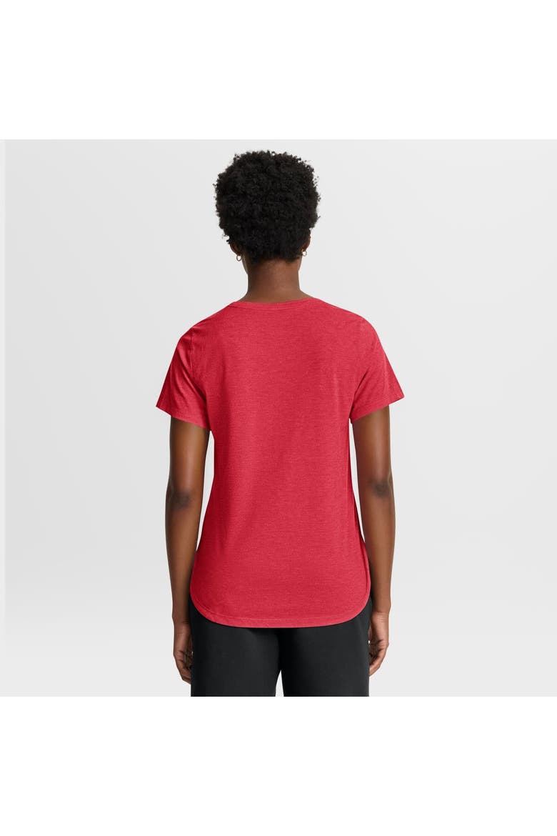 Women's Nike Heather Red Philadelphia Phillies Arched Tri-Blend T-Shirt, Alternate, color, Heather Red