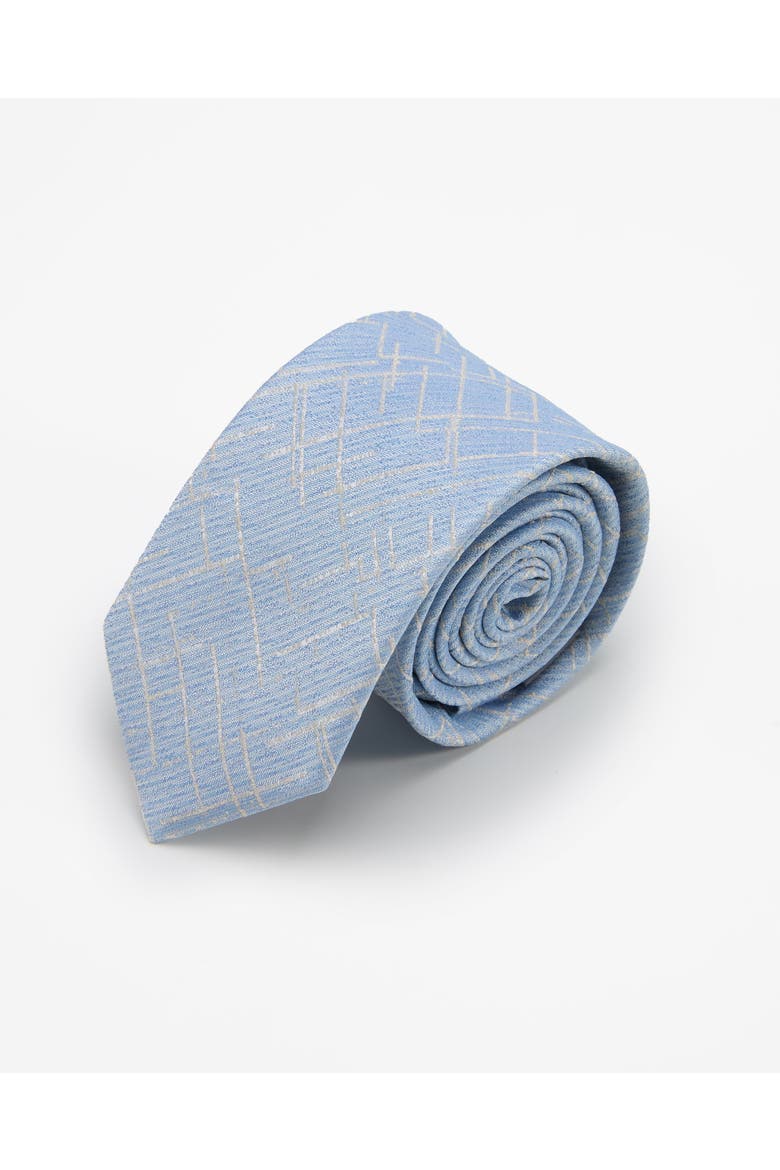 Metallic Boucle Silk Jacquard Tie, Main, color, Blue