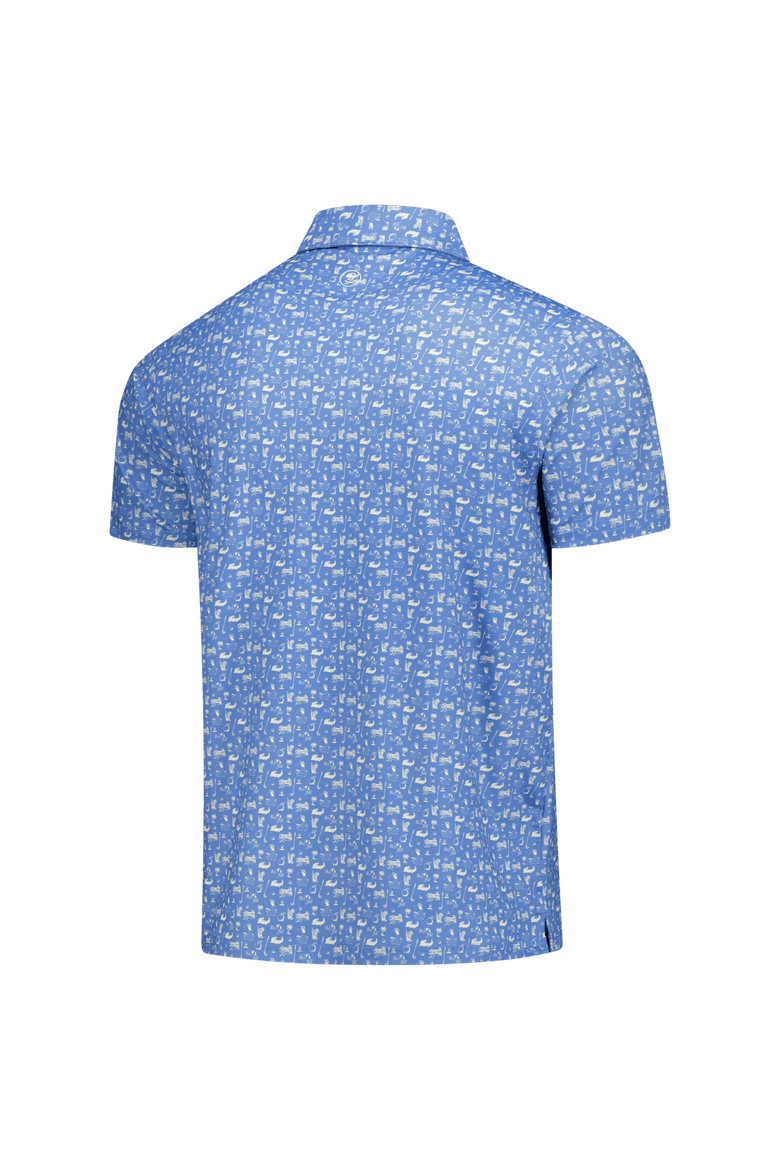 Men's Barstool Golf Blue Arnold Palmer Invitational Bay Hill Printed Polo, Alternate, color, Blue