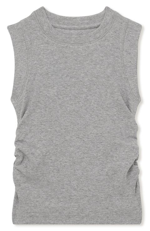 Kids' Ruched Stretch Cotton Tank (Big Kid)