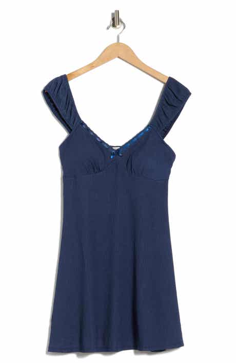 Madden Girl Lace Trim Babydoll Dress