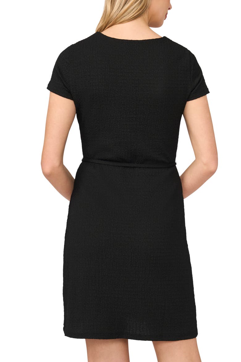 Crinkle Crepe Dress, Alternate, color, RICH BLACK