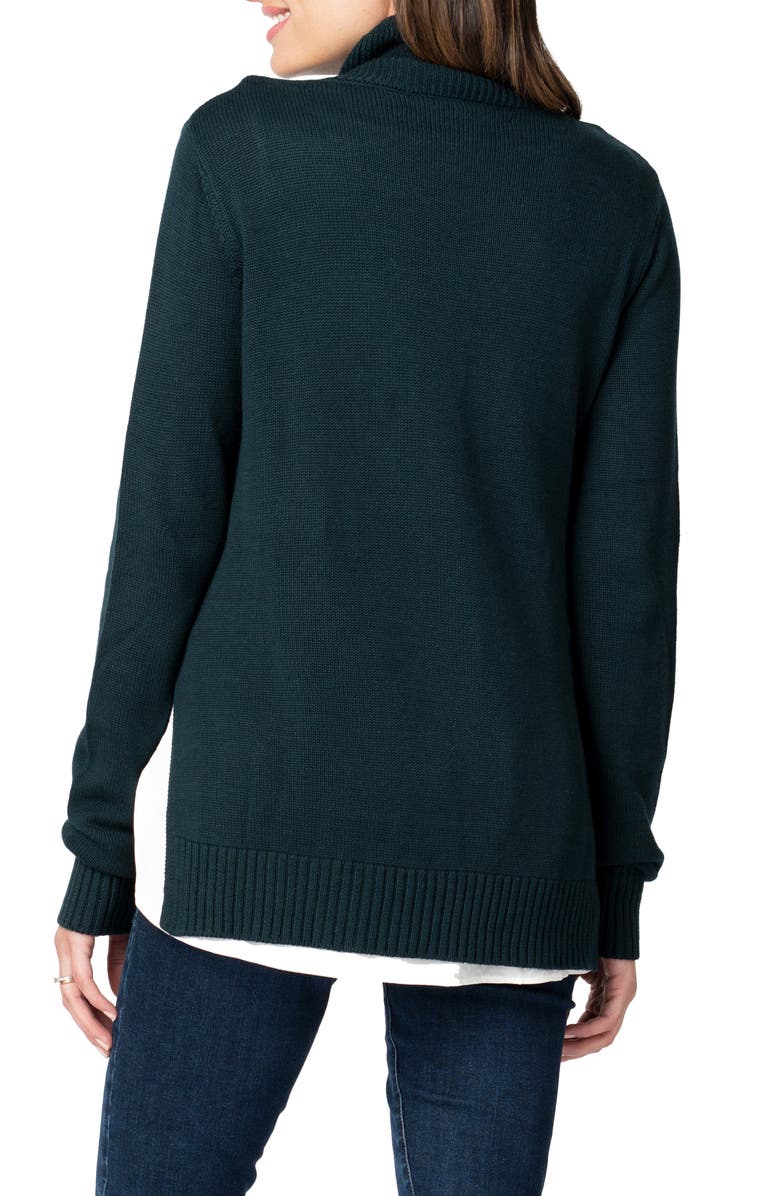 Seraphine Layered Maternity/Nursing Turtleneck Sweater, Alternate, color, 