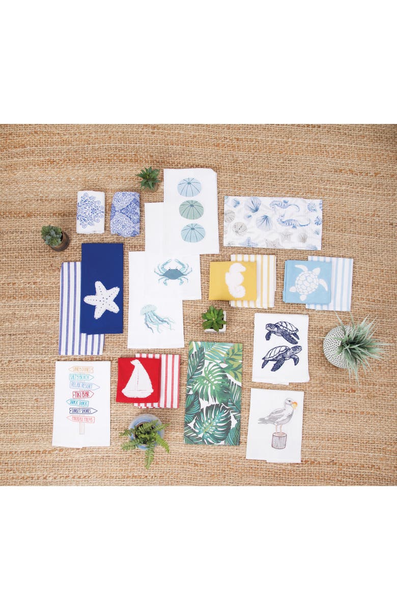 C&F Home Seagull & French Fry Kitchen and Bathroom Embroidered Hand Towel, Alternate, color, Gray