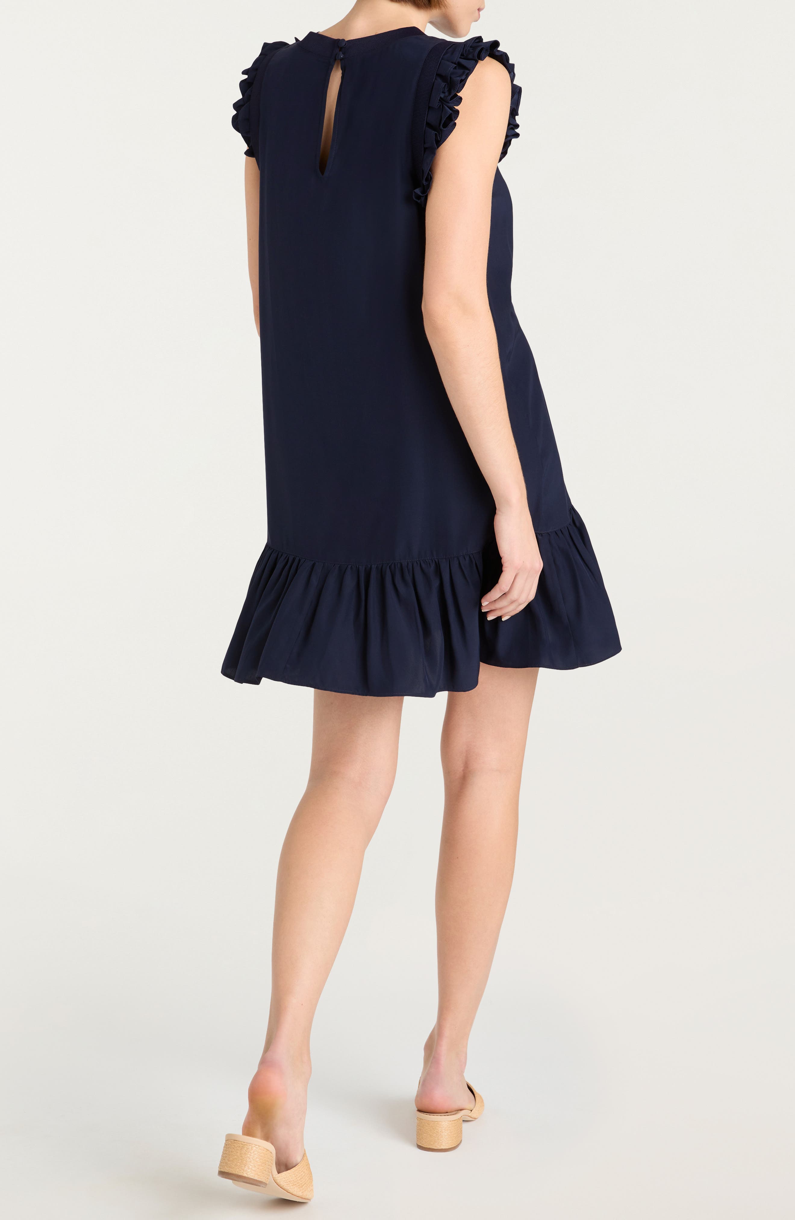 Nila Ruffle Hem Silk Dress - image 2