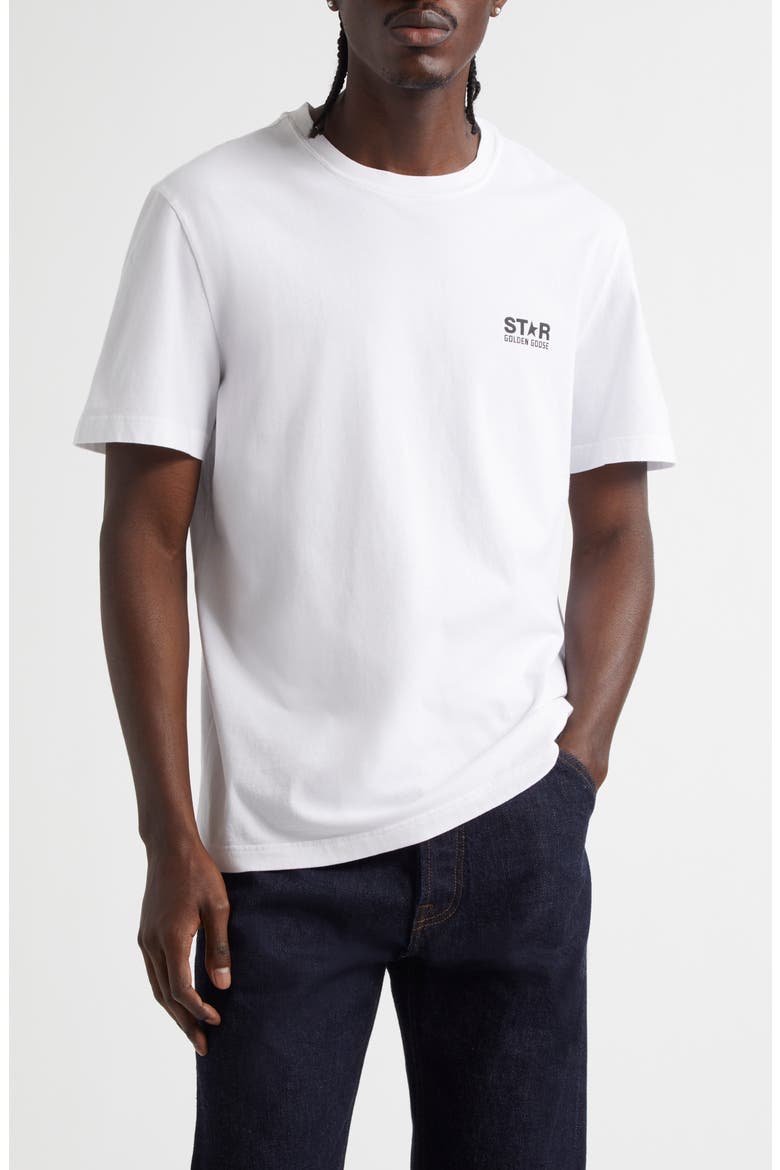 Star Logo Cotton Graphic T-Shirt, Main, color, WHITE/ BLACK
