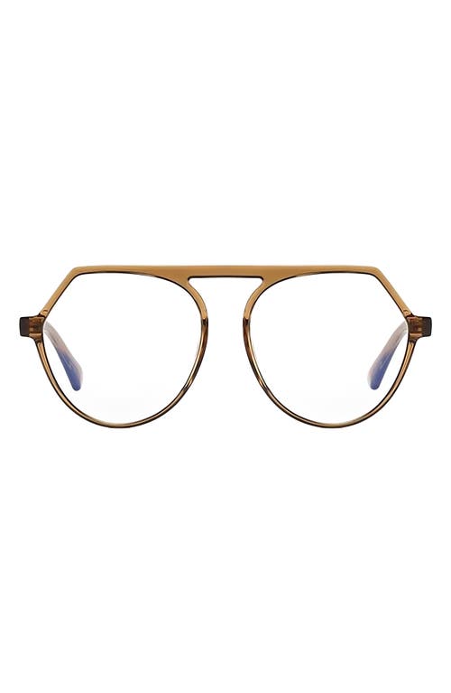 Fifth & Ninth Carter 53mm Round Blue Light Blocking Glasses In Gold