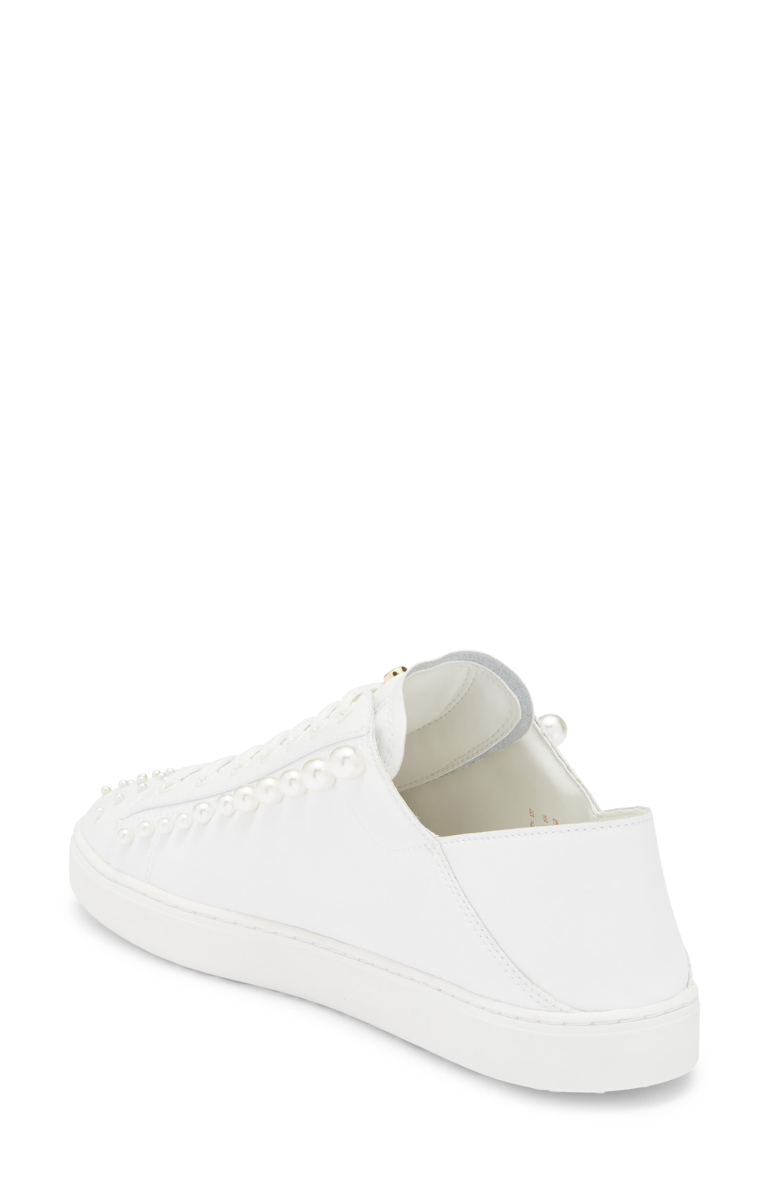 Stuart Weitzman Goldie Convertible Sneaker, Alternate, color, White.
