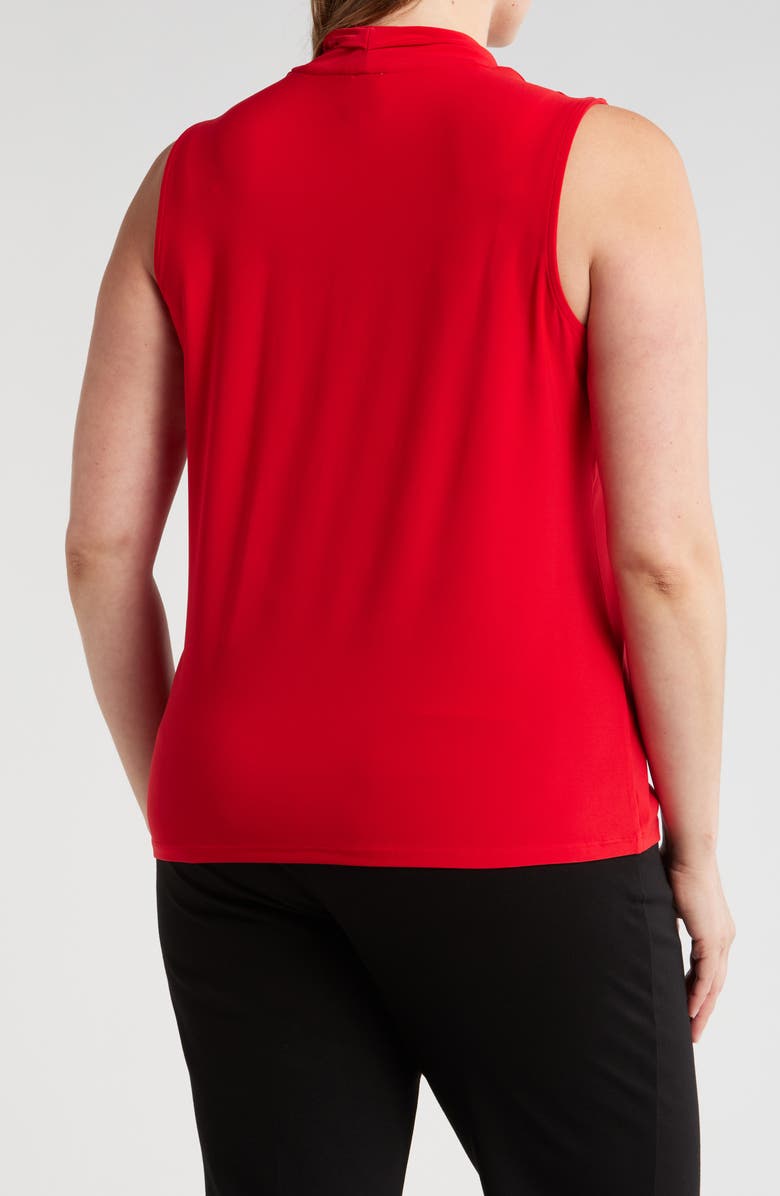 Anne Klein Triple Pleat Sleeveless V-Neck Top, Alternate, color, 