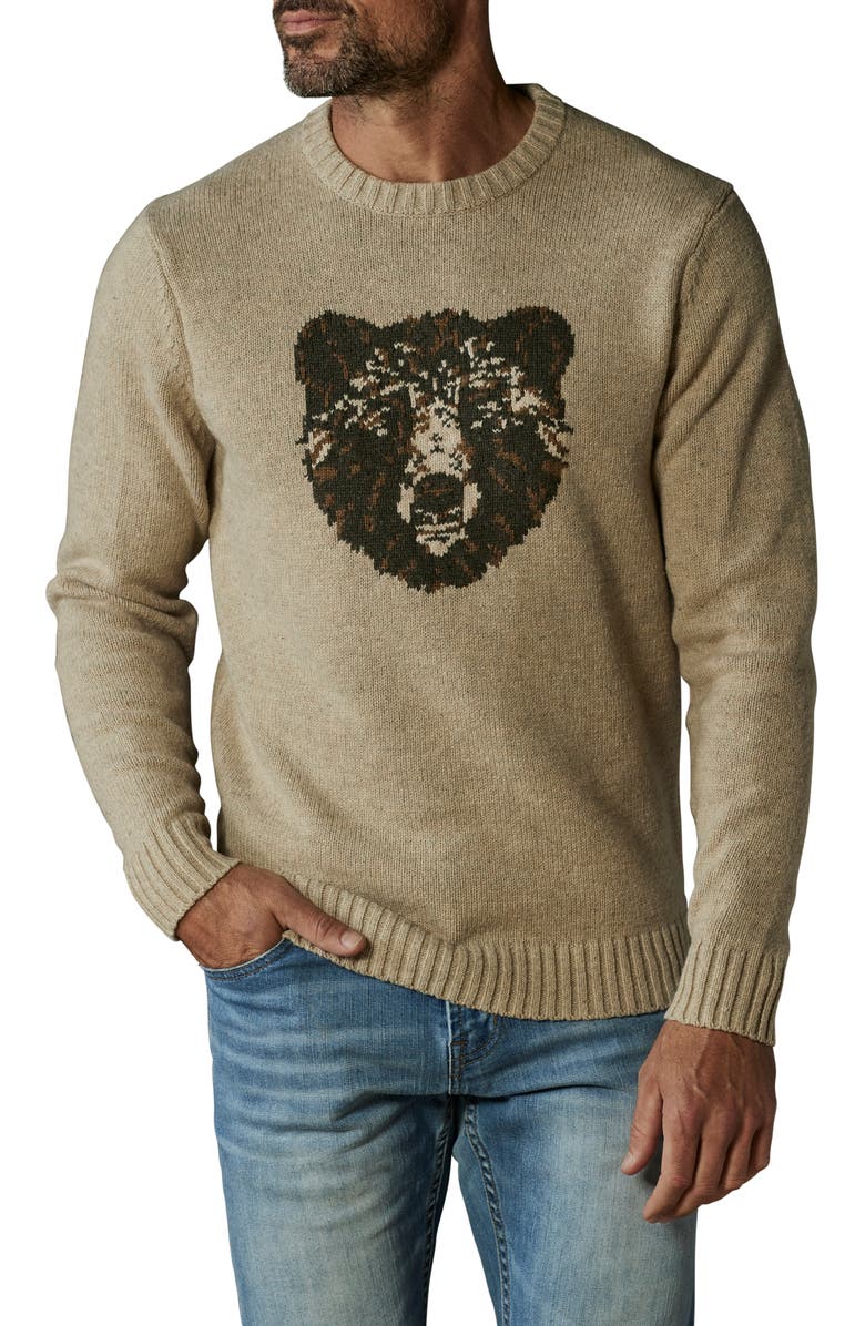The Normal Brand Normal Bear Jacquard Cotton Blend Crewneck Sweater, Main, color, 