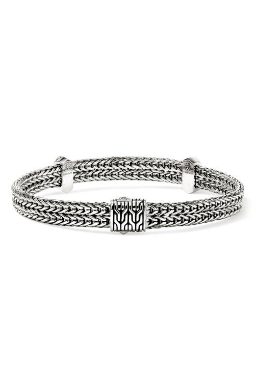 John Hardy Icon Link Diamond Station Bracelet In Silver