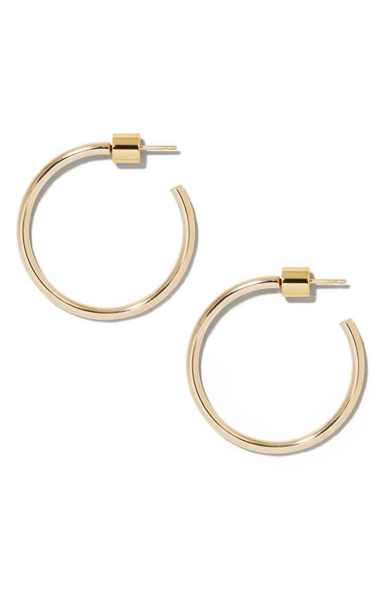 Jennifer Fisher Thread Mini Hoops, 1-Inch, Main, color, Gold