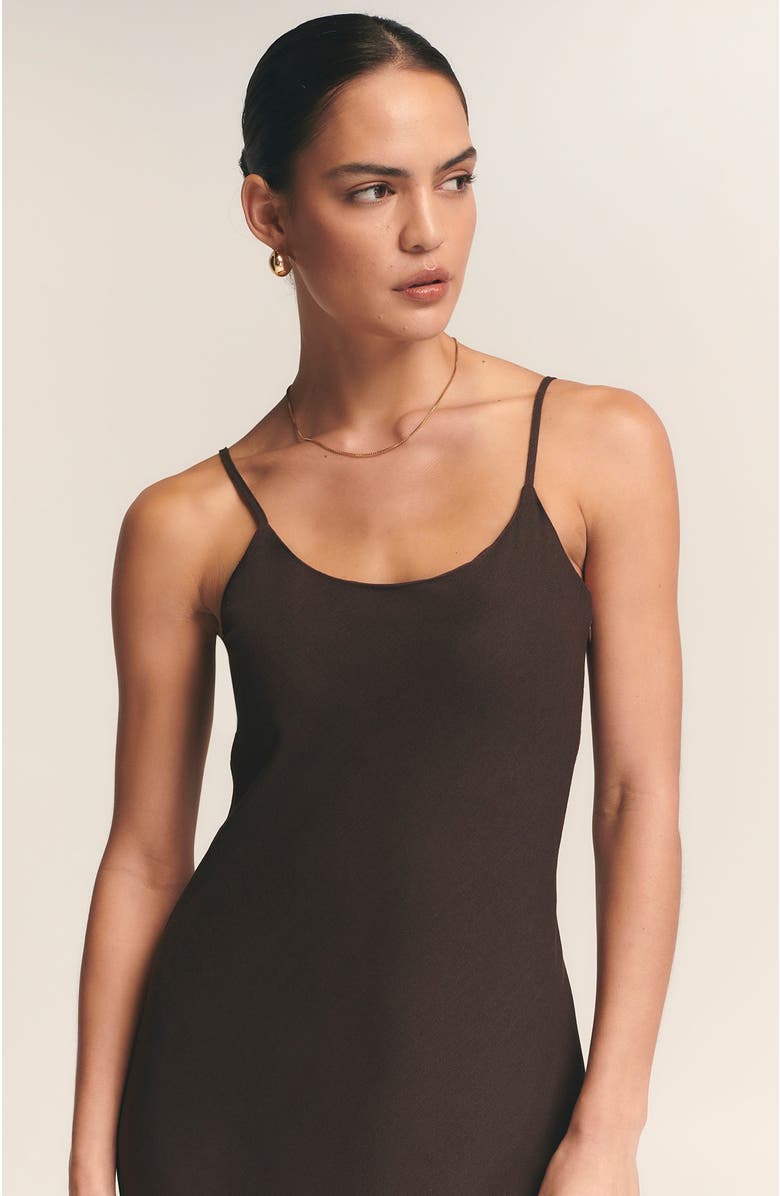 ST MRLO Myrtle Slip Dress, Alternate, color, Chocolate