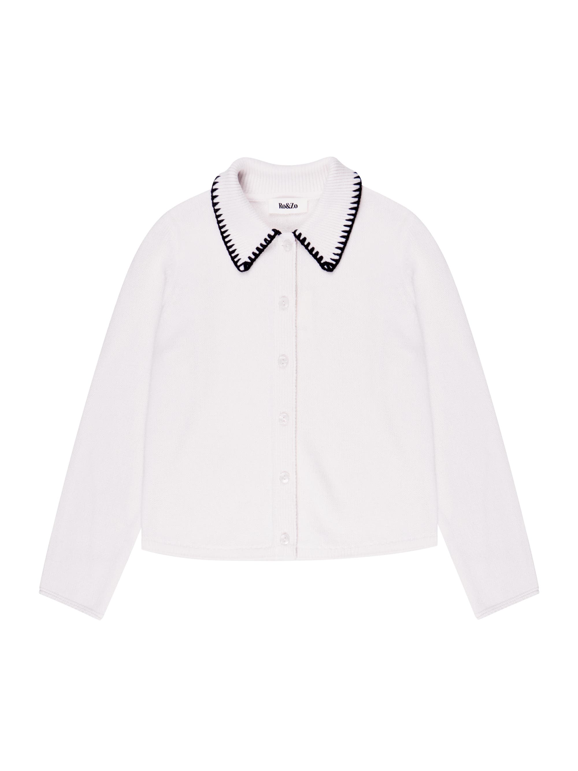 Long Sleeve Stitch Collar Cardigan - image 2