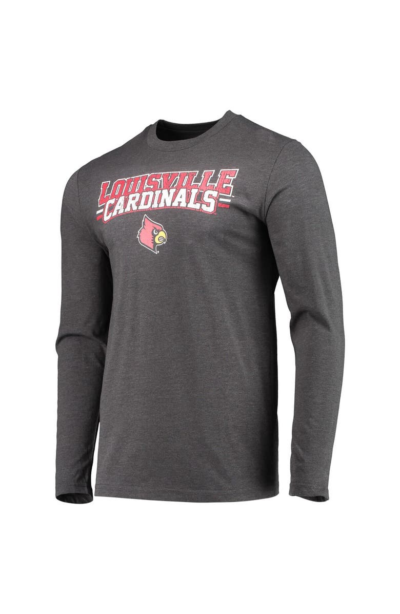 CONCEPTS SPORT Men's Concepts Sport Red/Heathered Charcoal Louisville Cardinals Meter Long Sleeve T-Shirt & Pants Sleep Set, Alternate, color, Red