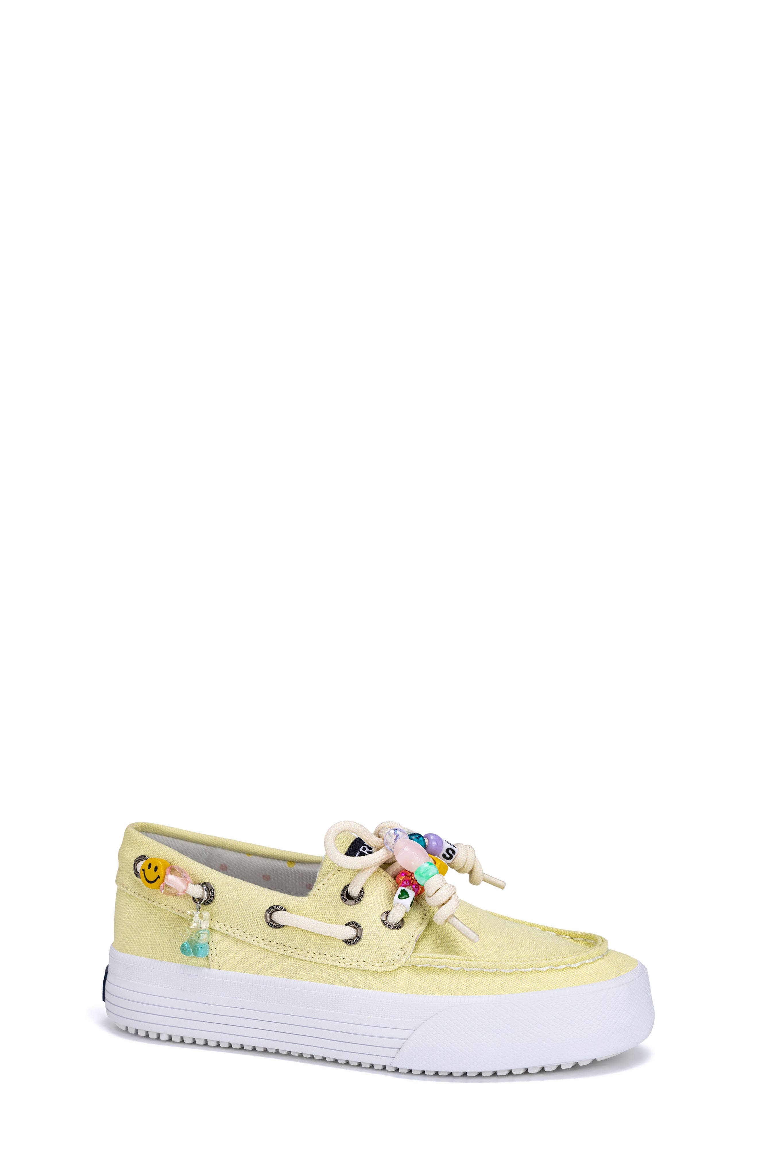 Kids' Bahama Platform Boat Shoe, Main, color, LEMON DELIGHT