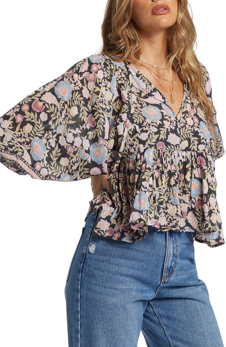 Billabong Adore You Crop Top, Alternate, color, Black Sands