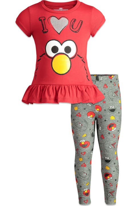 Glitter 2-Piece T-Shirt and Leggings Set