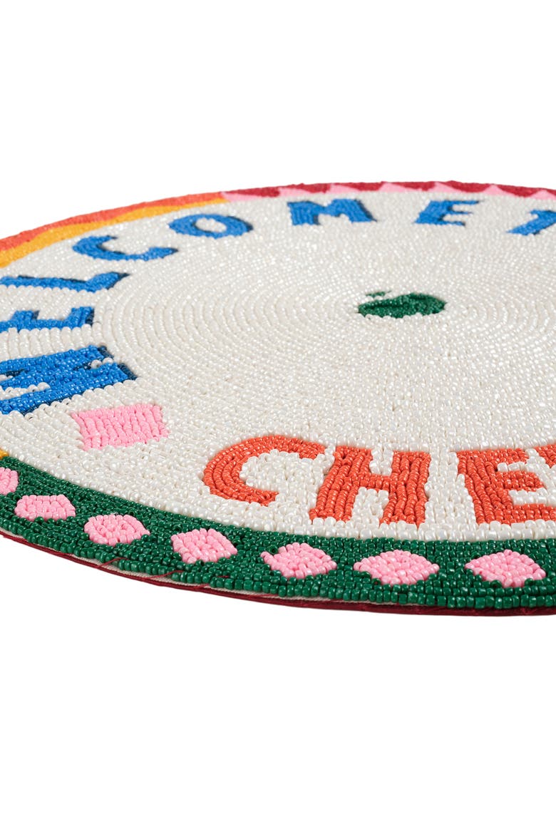 Dadri Beadded Placemat Cheerland 14 In, Alternate, color, White