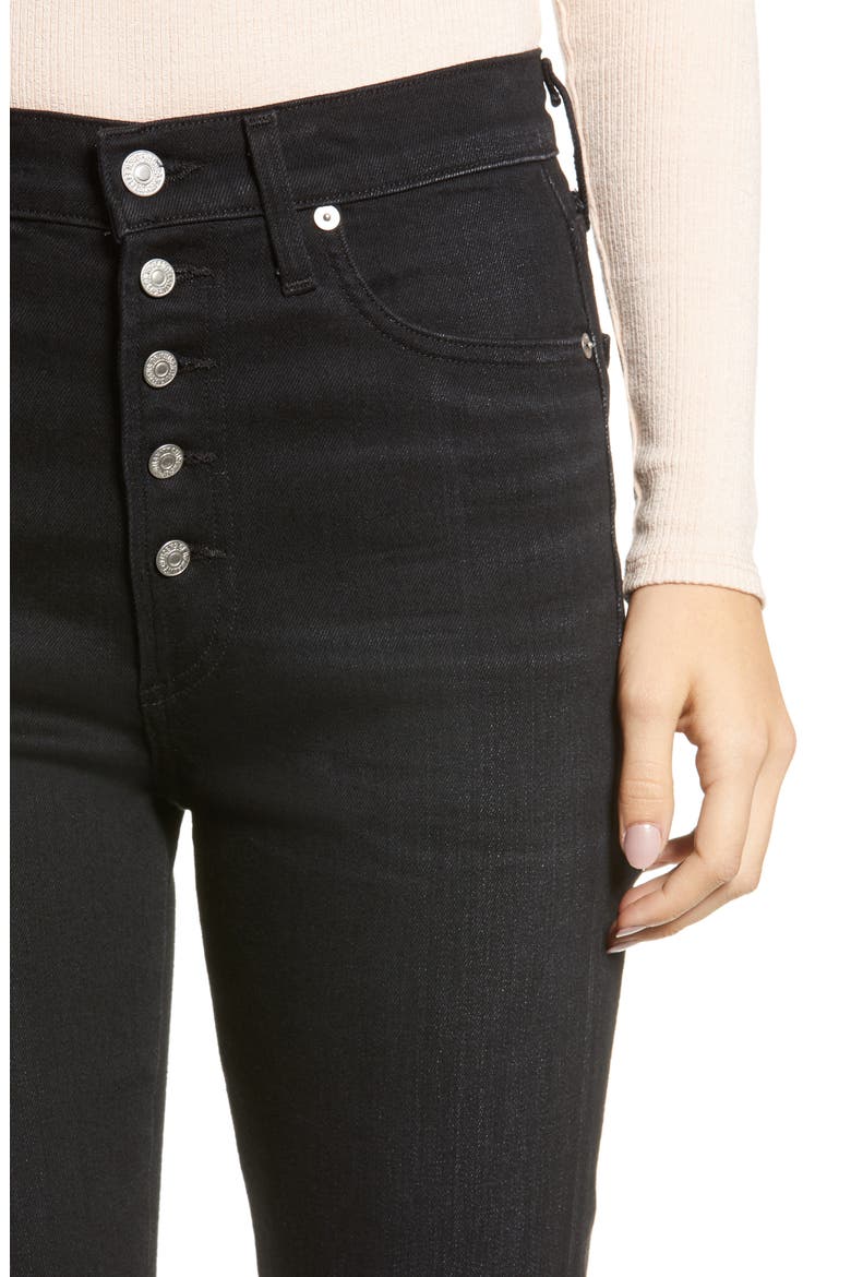 Olivia High Waist Slim Jeans, Alternate, color, LICORICE