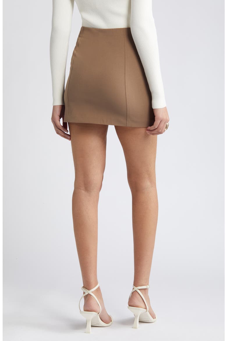 Tailored Miniskirt, Alternate, color, BROWN CARIBOU