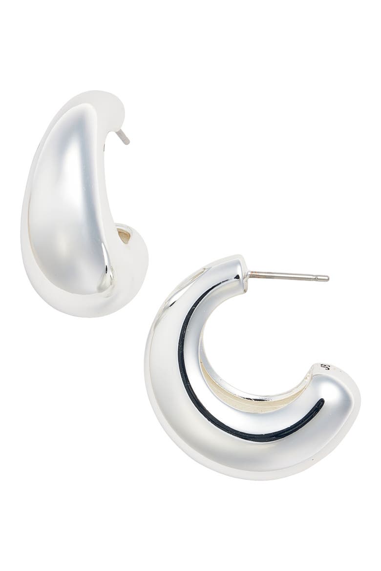 Full Volume Hoop Earrings, Main, color, HIGH POLISH SILVER