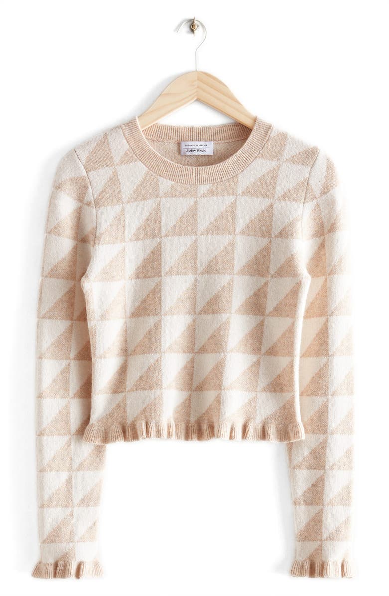 & Other Stories Fitted Jacquard Sweater, Main, color,