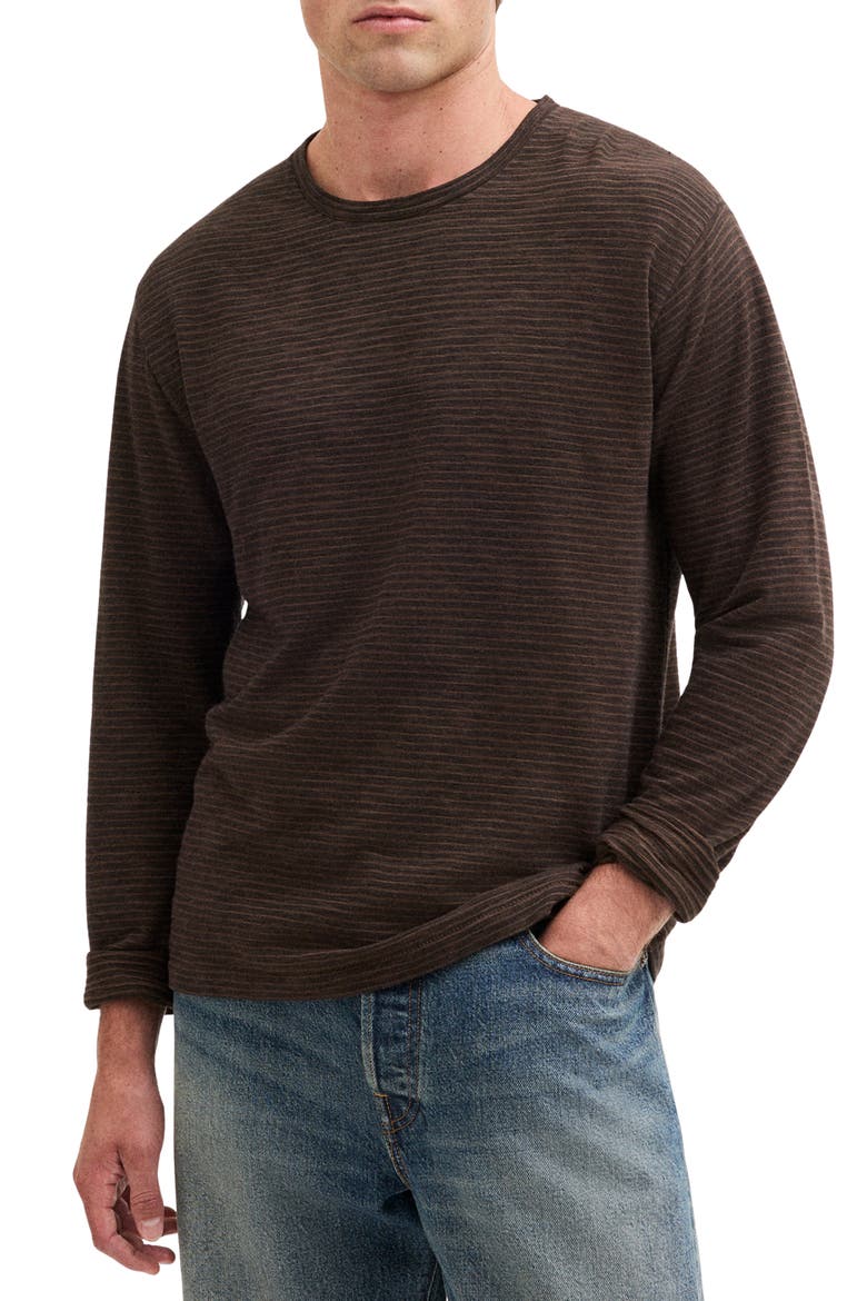 Long Sleeve Jacquard T-Shirt, Main, color, STRIPE