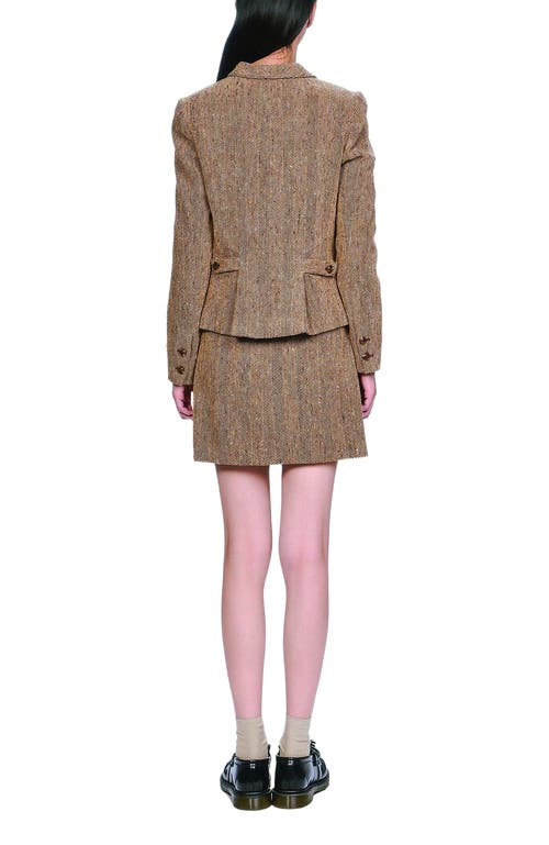 Anna Sui Herringbone Jacket In Gray