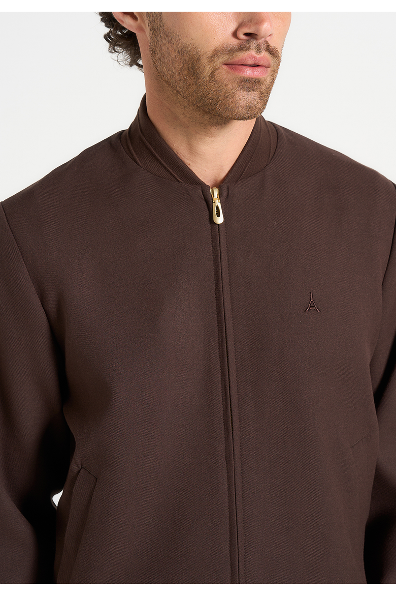 Sami - Tailored Wool Blend Bomber, Alternate, color, Brown