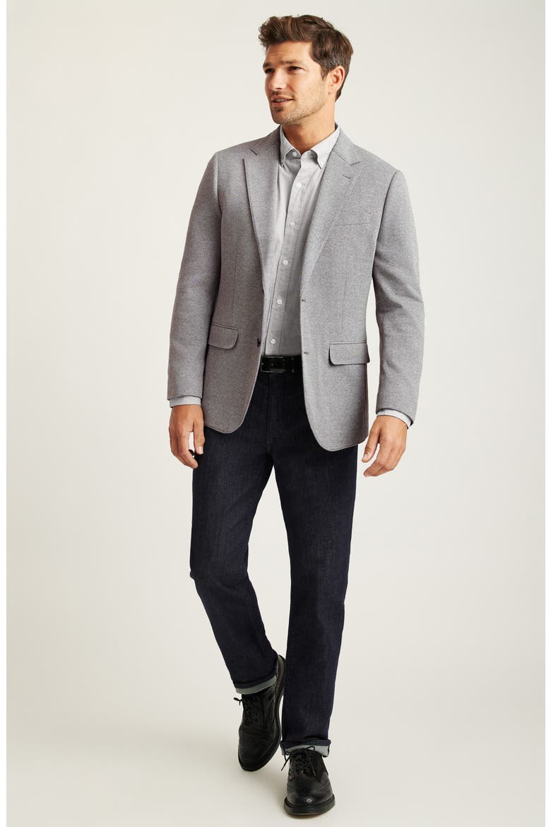 Heathered Cotton Piqué Sport Coat, Alternate, color, LIGHT GREY