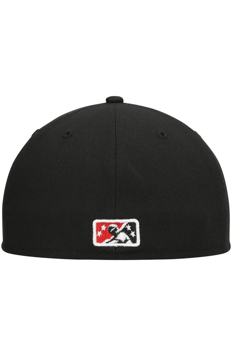 New Era Men's New Era Black Birmingham Barons Home Authentic Collection 59FIFTY Fitted Hat, Alternate, color, 