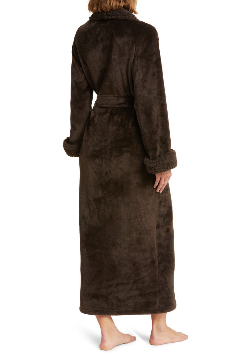 Plush Robe, Alternate, color, ESPRESSO