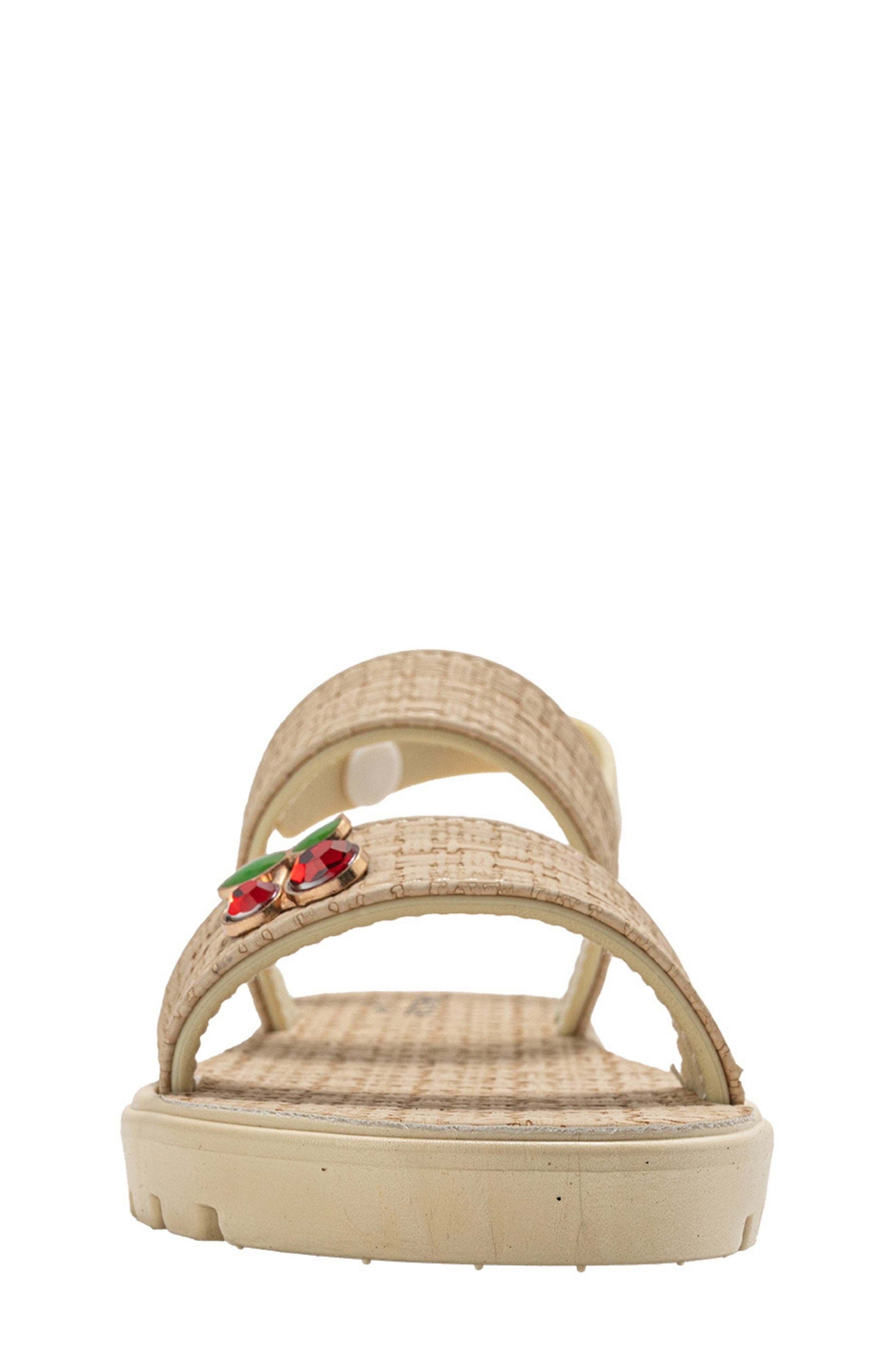 bebe Macey Cherry Sandal, Alternate, color, Tan