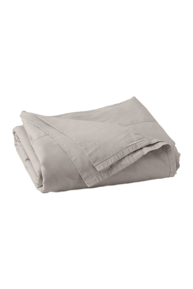 Organic Cotton Organic Room Service Sateen Flat Sheet, Main, color, Dove Grey
