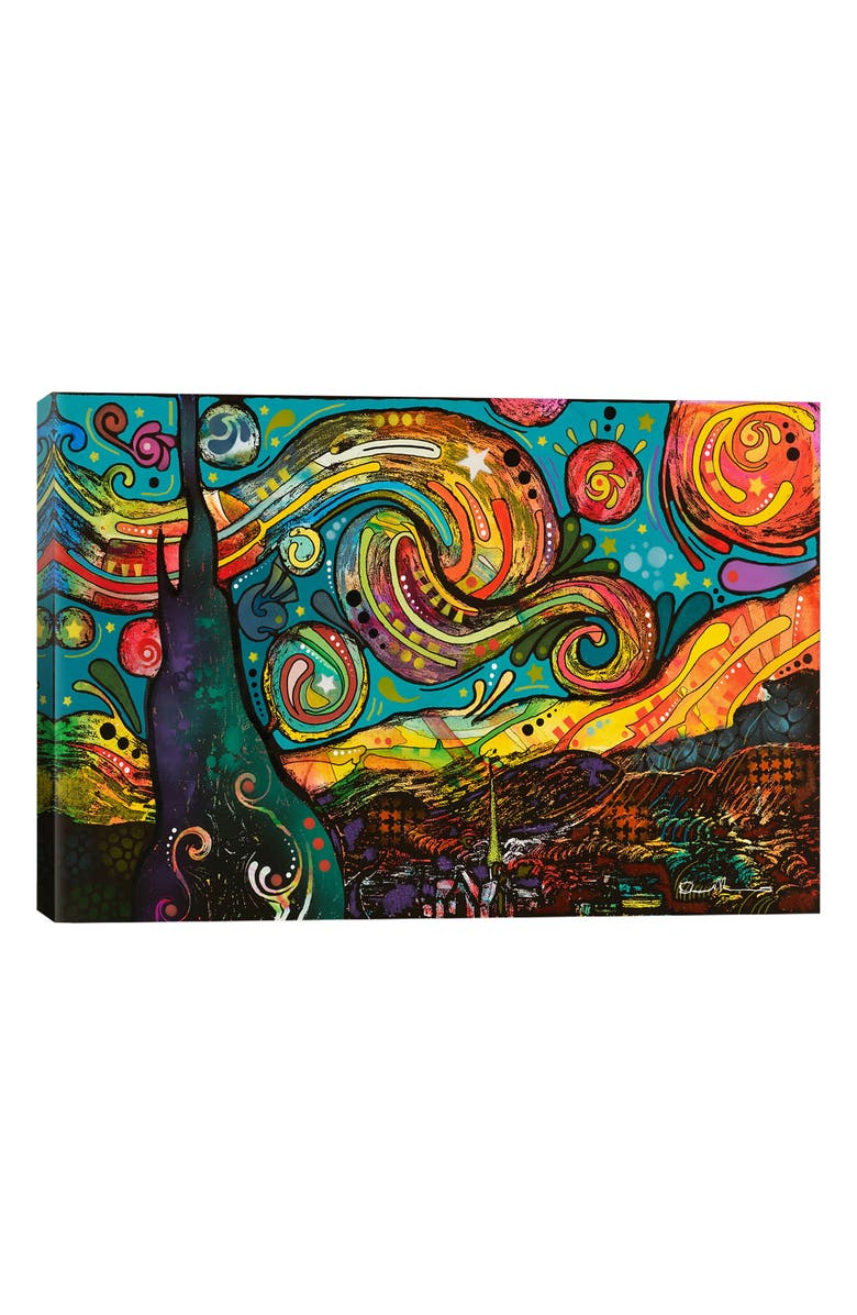iCanvas Starry Night Giclée Print Canvas Art, Main, color,