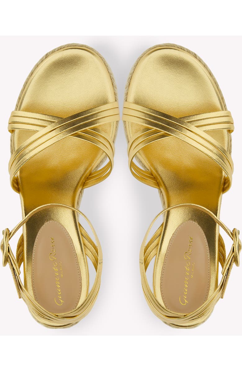 Gianvito Rossi Lianne Beach Espadrillas, Alternate, color, Gold Nappa