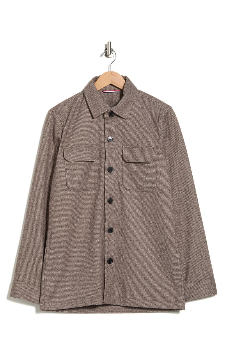 SOUL OF LONDON Melton Shirt Jacket, Alternate, color, Graphite/ Graphite