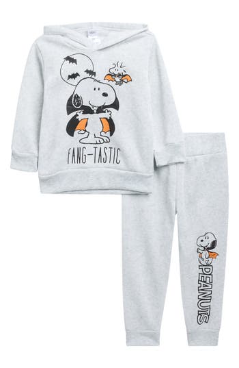 Assorted Kids' Peanuts Halloween Hoodie & Joggers In Gray