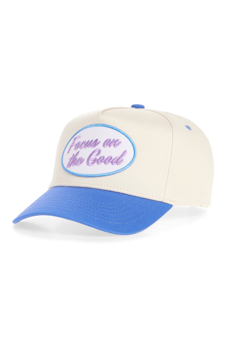 Focus on the Good Snapback Baseball Cap, Main, color, PERIWINKLE