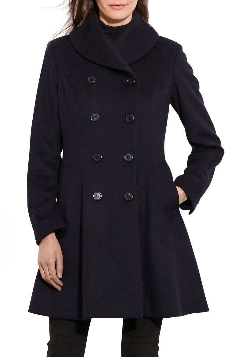 Fit & Flare Military Coat, Main, color, OLD OLD REGAL NAVY