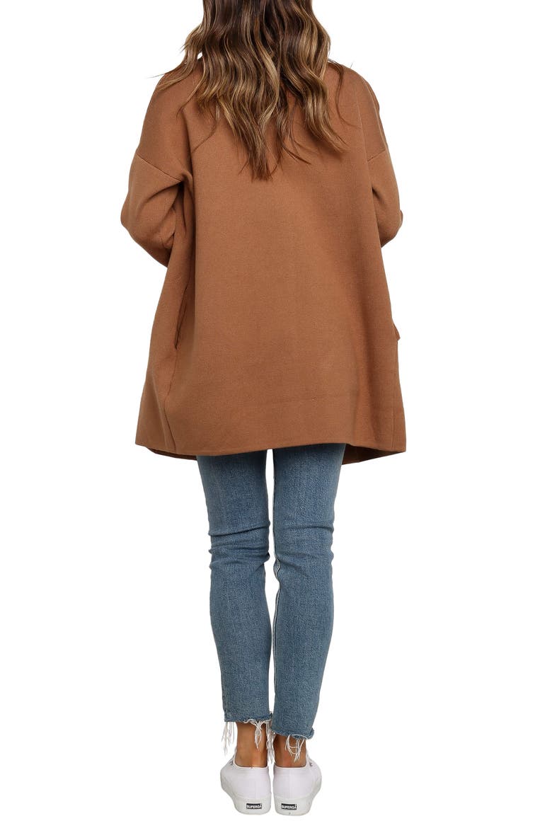 Lenore Longline Cardigan, Alternate, color, BROWN
