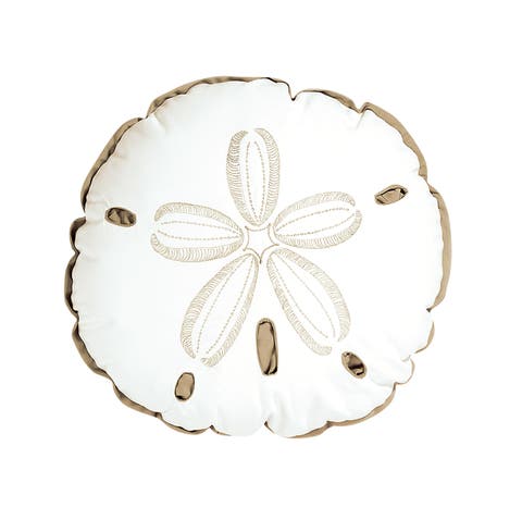 Sand Dollar Shaped Indoor/Outdoor Throw Pillow