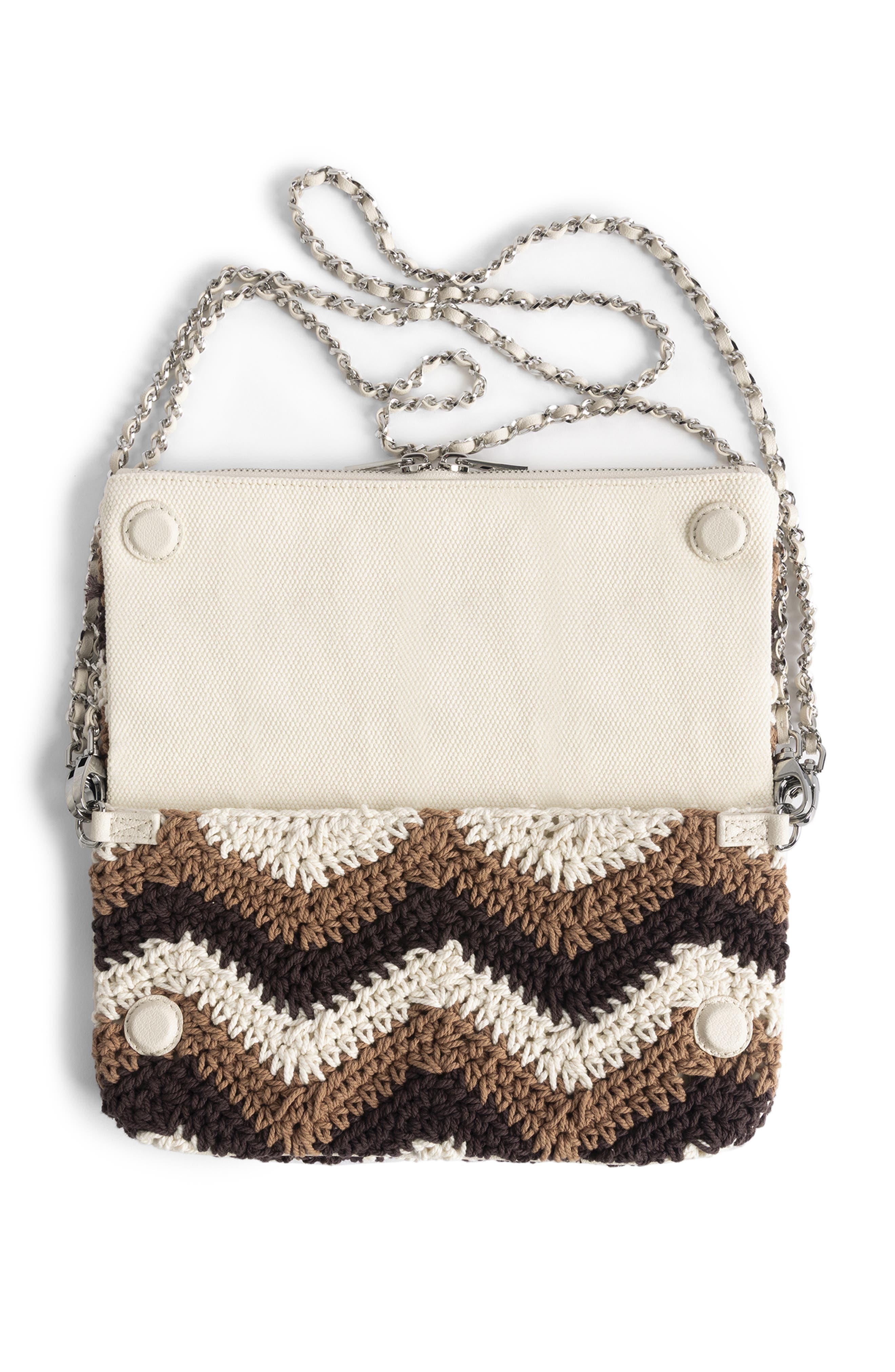 Rock Macramé Crossbody Bag, Alternate, color, WOOD