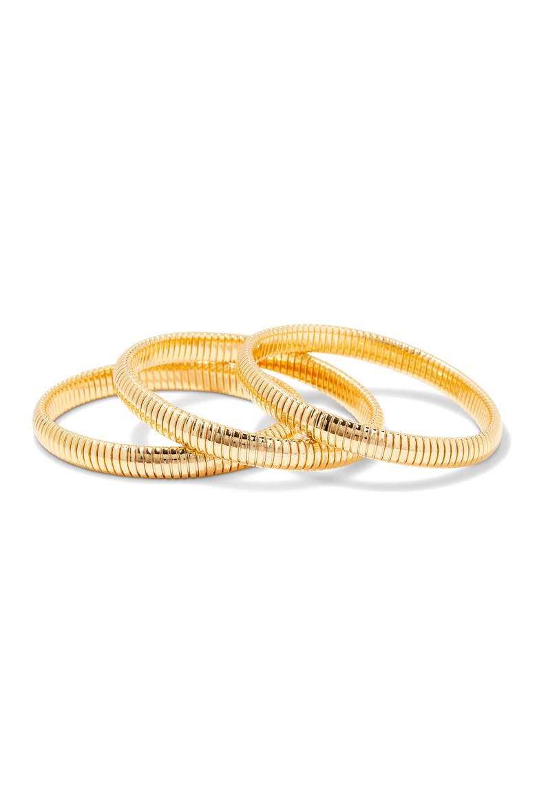 Scottie Set of 3 Bracelets, Main, color, GOLD