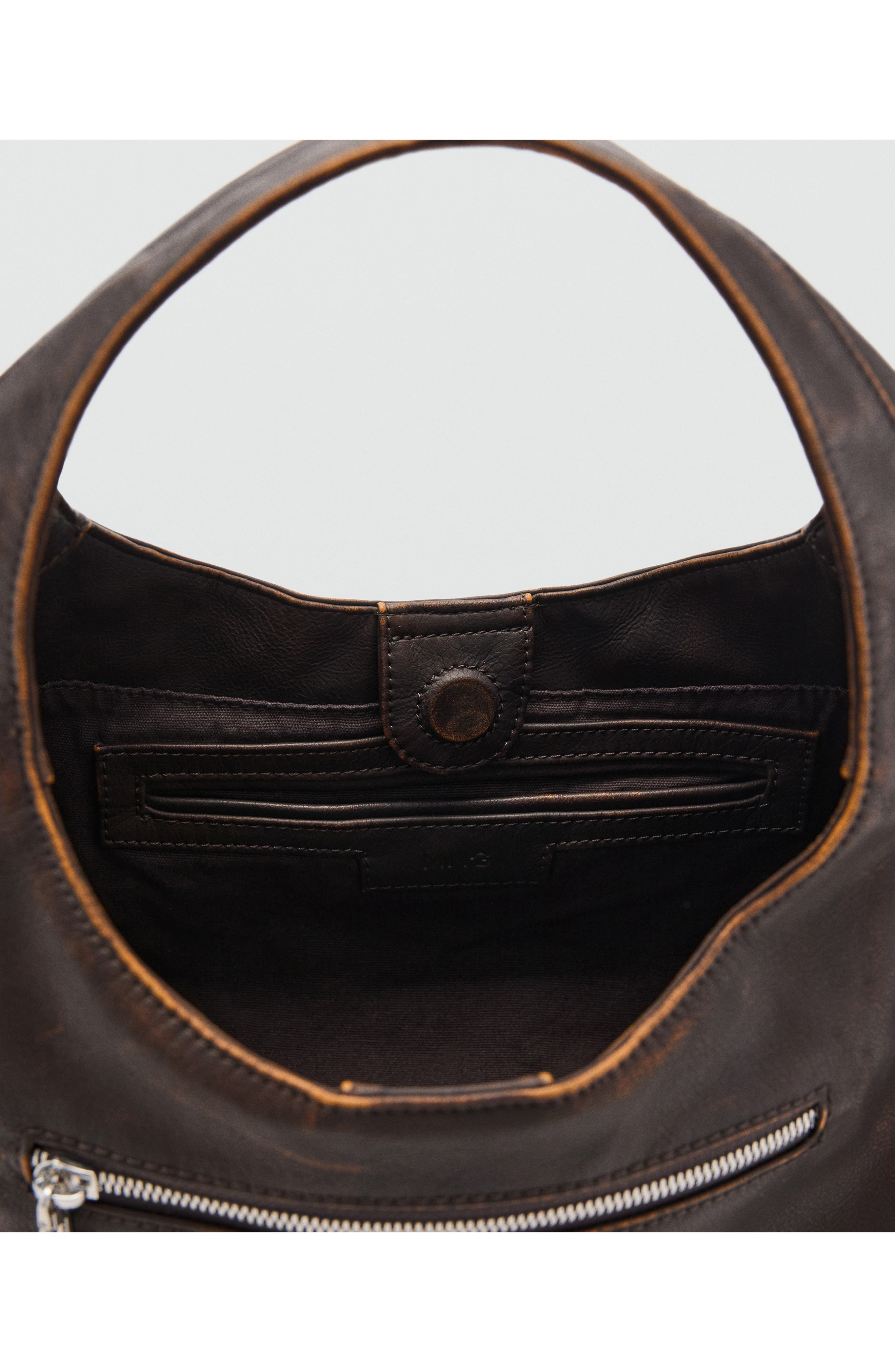 MANGO Faux Leather Shoulder Bag, Alternate, color, 
